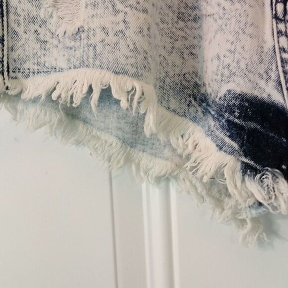 Blue spice high waist Jean booty shorts - Picture 5 of 8